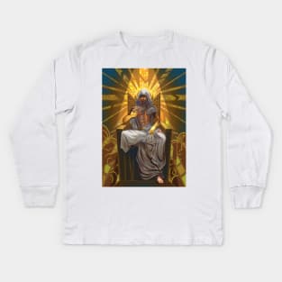 Zhongli on his throne - Genshin Impact Kids Long Sleeve T-Shirt